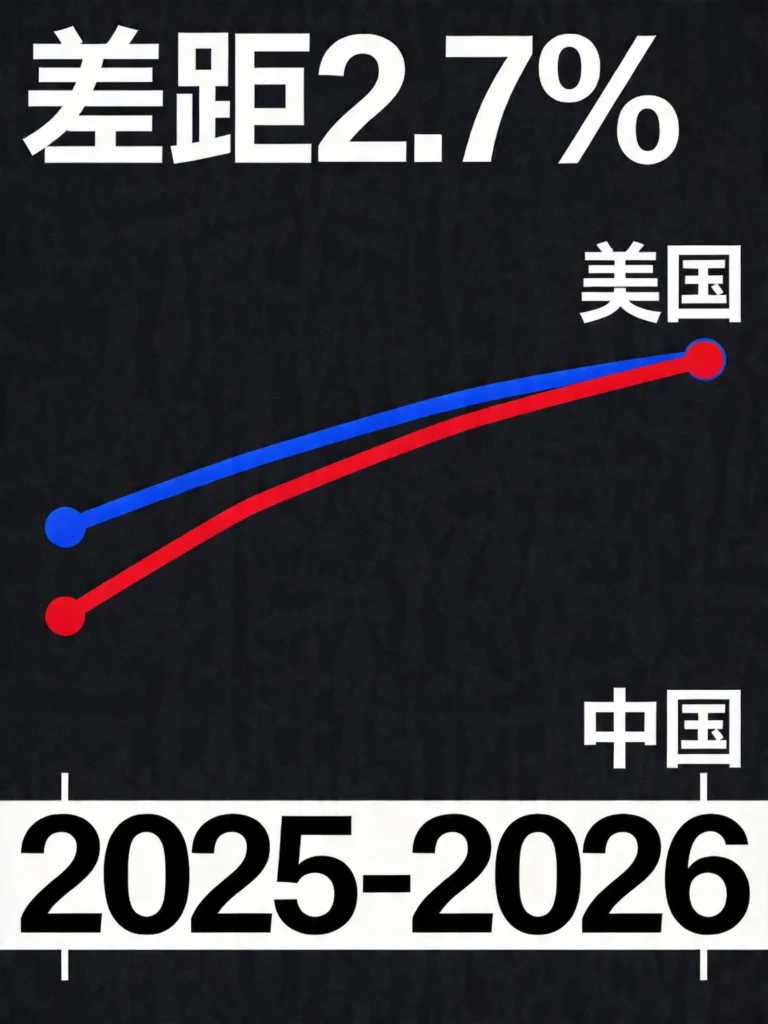 中美AI模型性能差距收敛趋势图，展示2025-2026年竞争格局演变