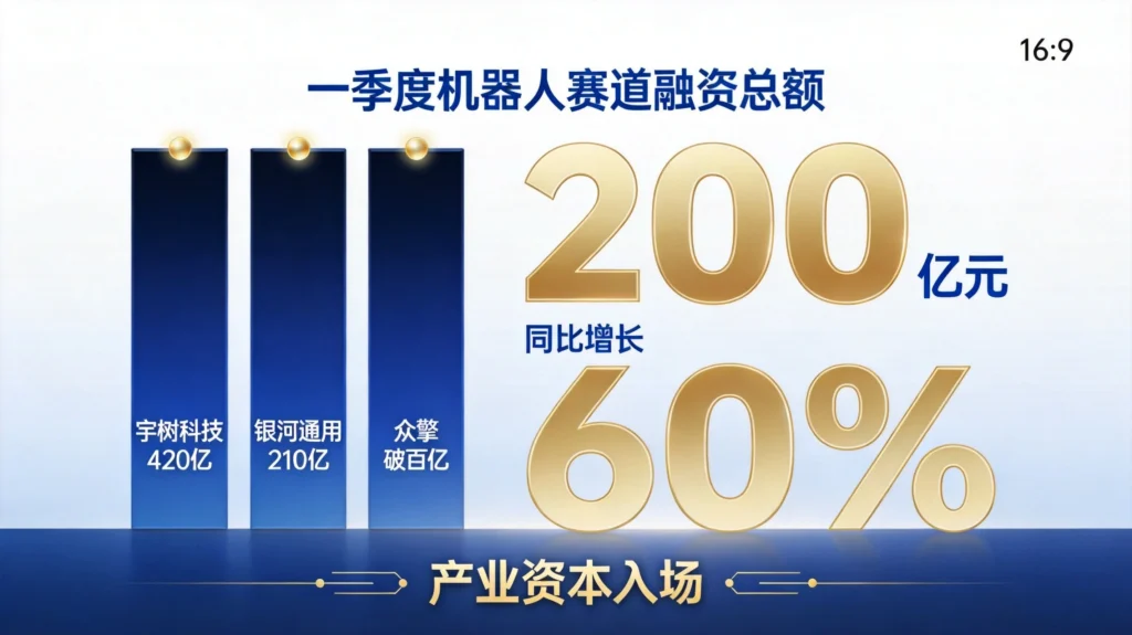 机器人赛道融资数据图,宇树科技420亿估值领跑,产业资本加速入场