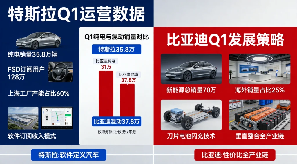 特斯拉纯电35.8万反超比亚迪,软件生态vs全产业链两条路线对决