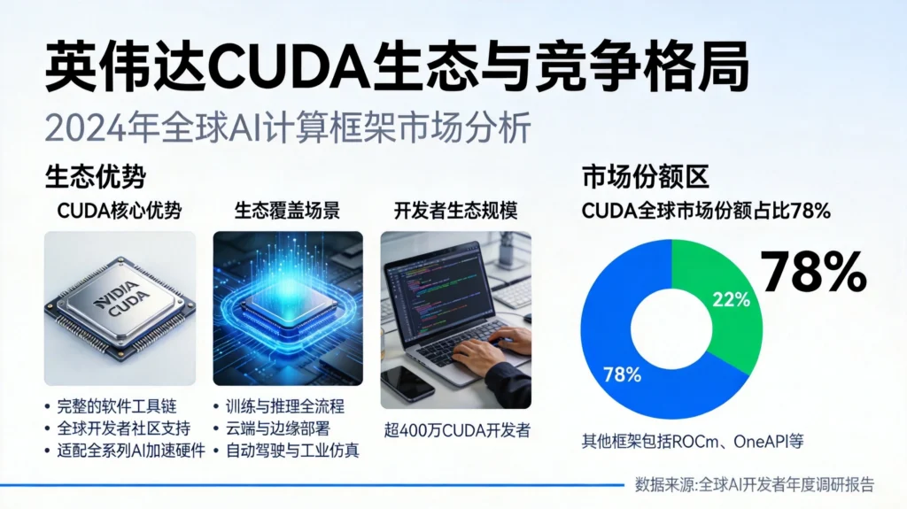 英伟达CUDA生态护城河与AI芯片市场竞争格局分析