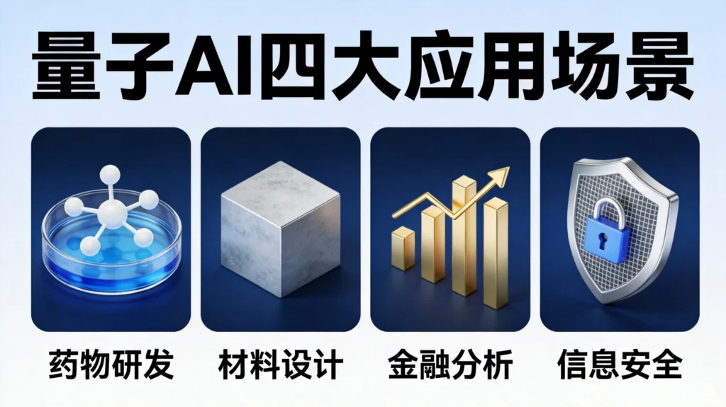量子AI四大应用场景,赋能药物研发、材料设计、金融分析与信息安全领域