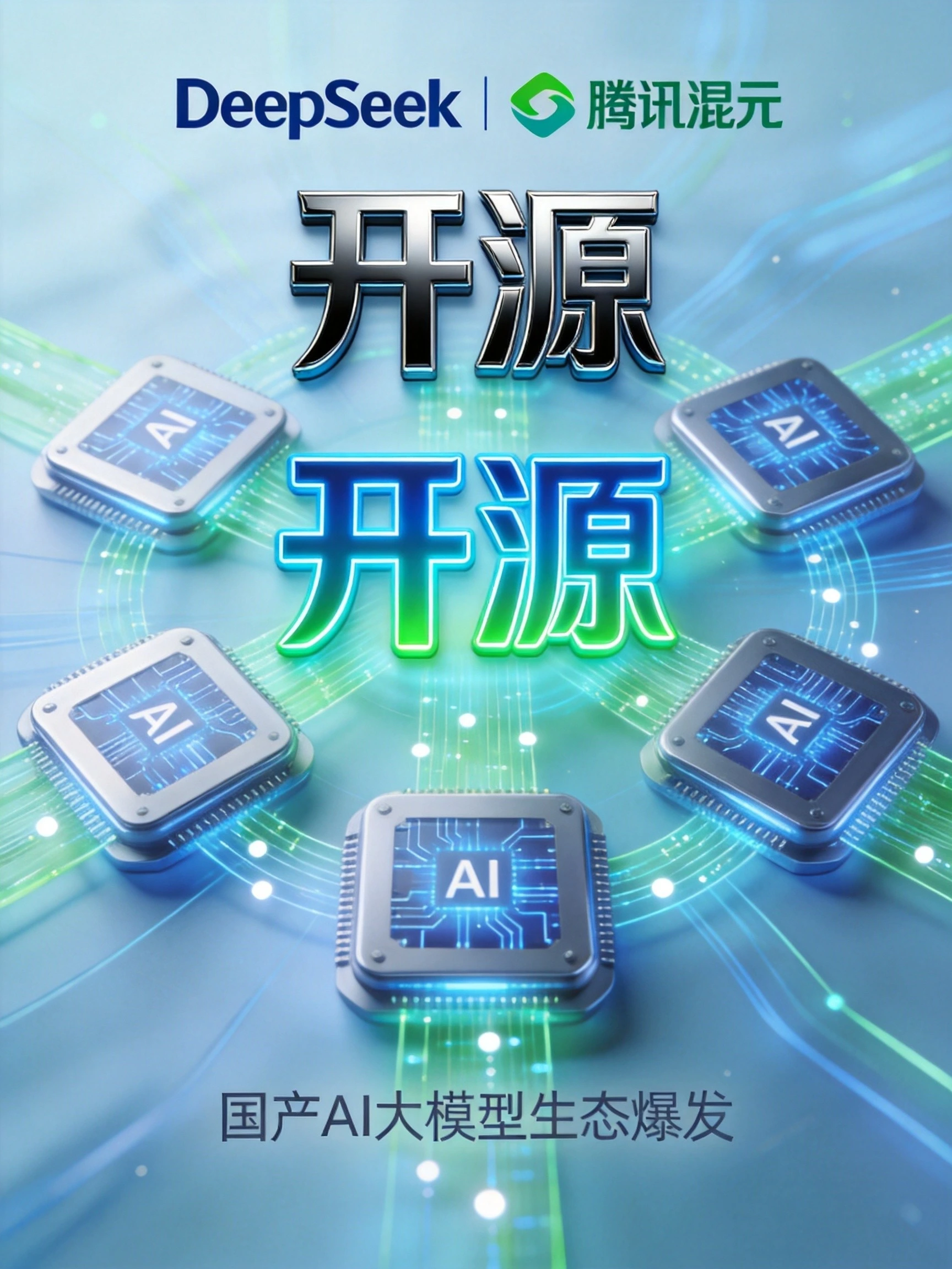 DeepSeek V4与腾讯混元同日开源:国产AI大模型生态爆发