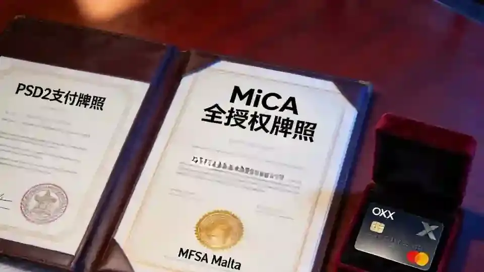 OKX欧盟双牌照证书实拍