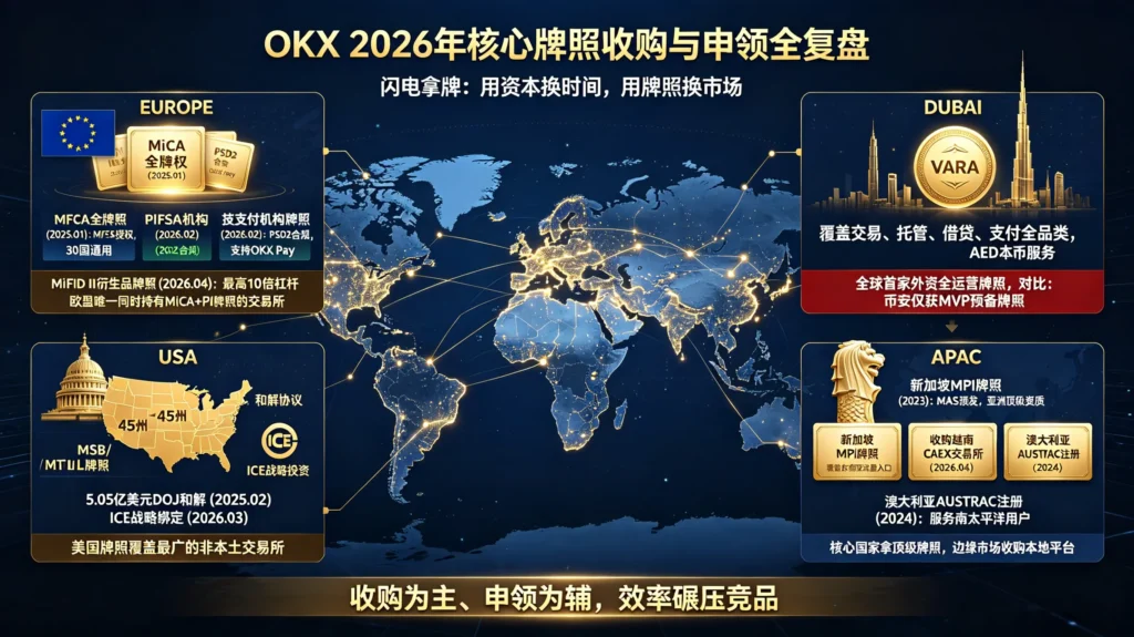 OKX 2026 年全球牌照布局信息