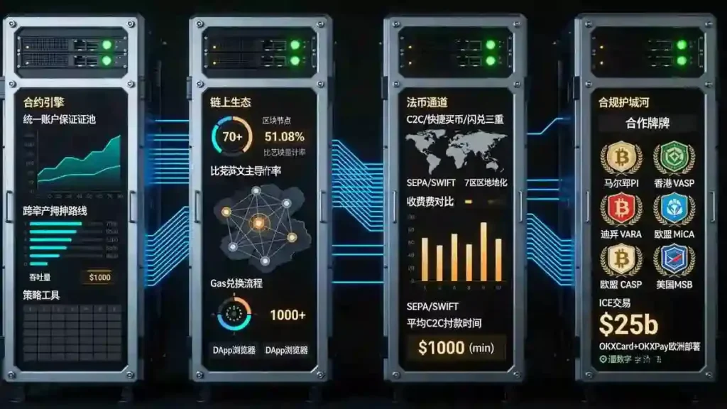 四组机架模块横向展开