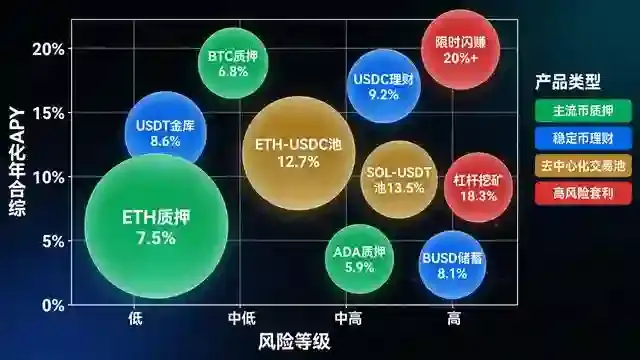 链上理财风险收益气泡图