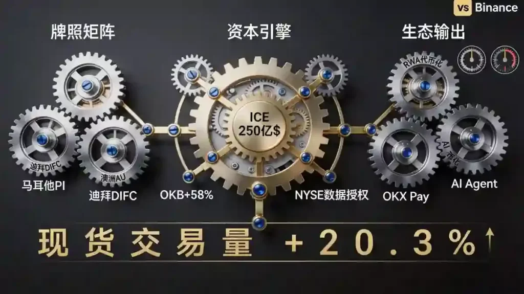 OKX三齿轮簇战略传动链