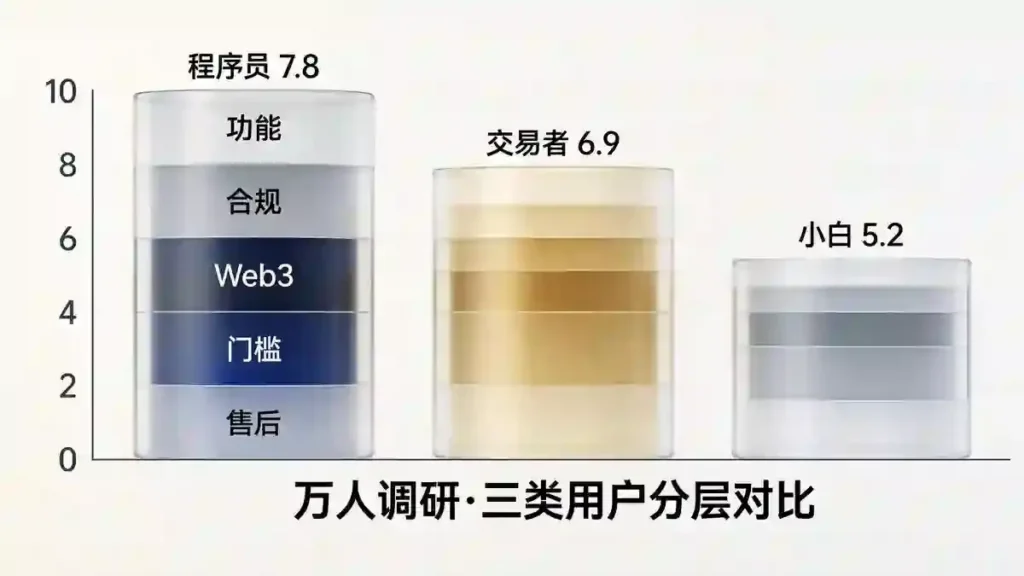 三类用户满意度对比柱